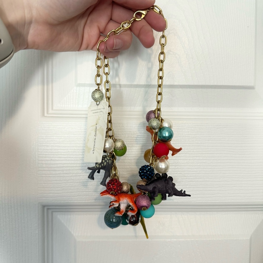 Anthropologie Handmade Lenora Dame 24k Necklace - Picture 4 of 6